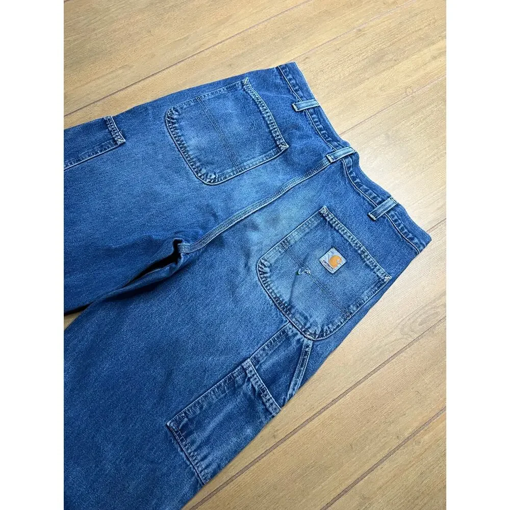 Carhartt Dungaree Fit Jeans 34x36 Workwear Denim Pants Distress‎
